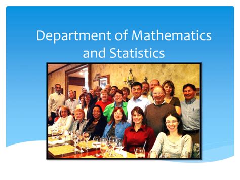 Department of Mathematics and Statistics; Department of Digital Technology Services